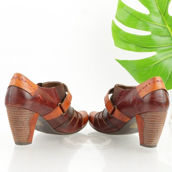 Spring Step Womens Wondrous Boot Size 40 9 Tan Brown Leather Block Heel  Booties - Picture 7 of 12